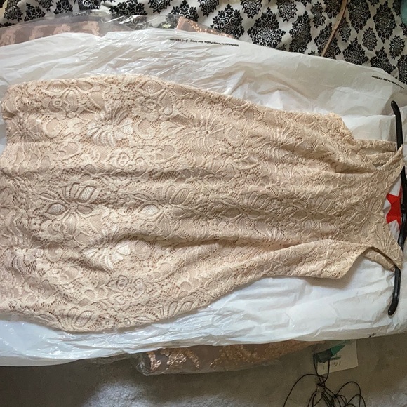 beige homecoming dress